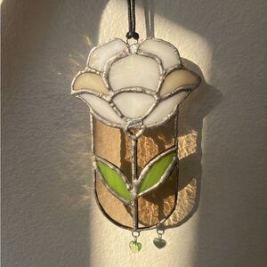 Stained Glass Flower Suncatcher